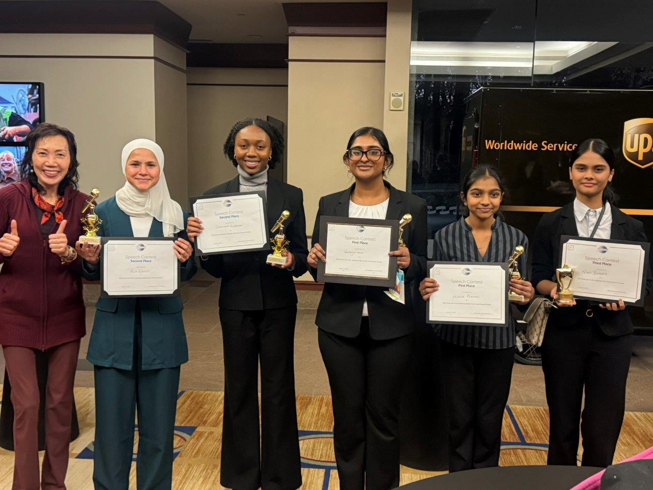 Lina with YLP students